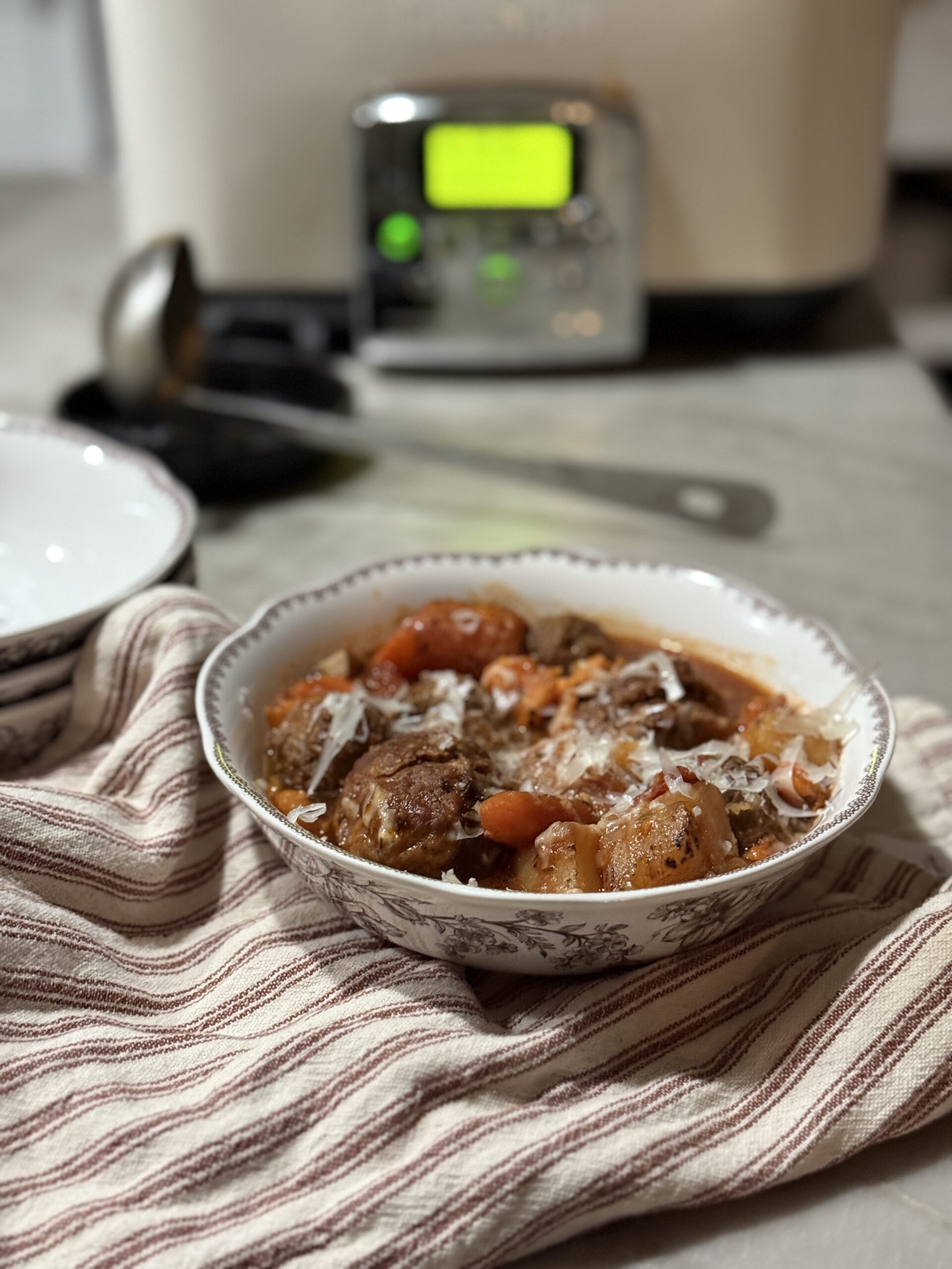 Harvest meatball stew