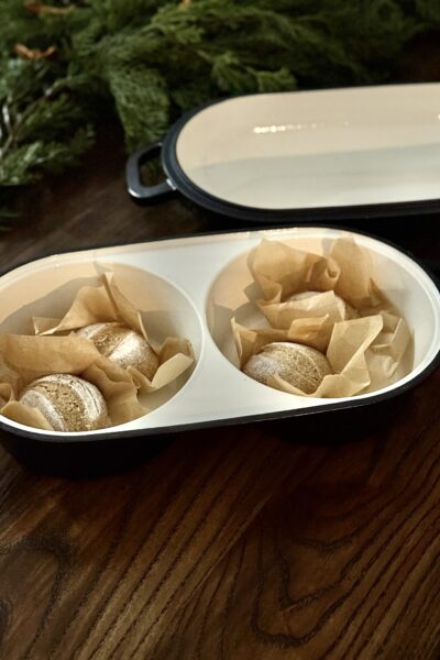 Tiny sourdough loaves In dutch oven