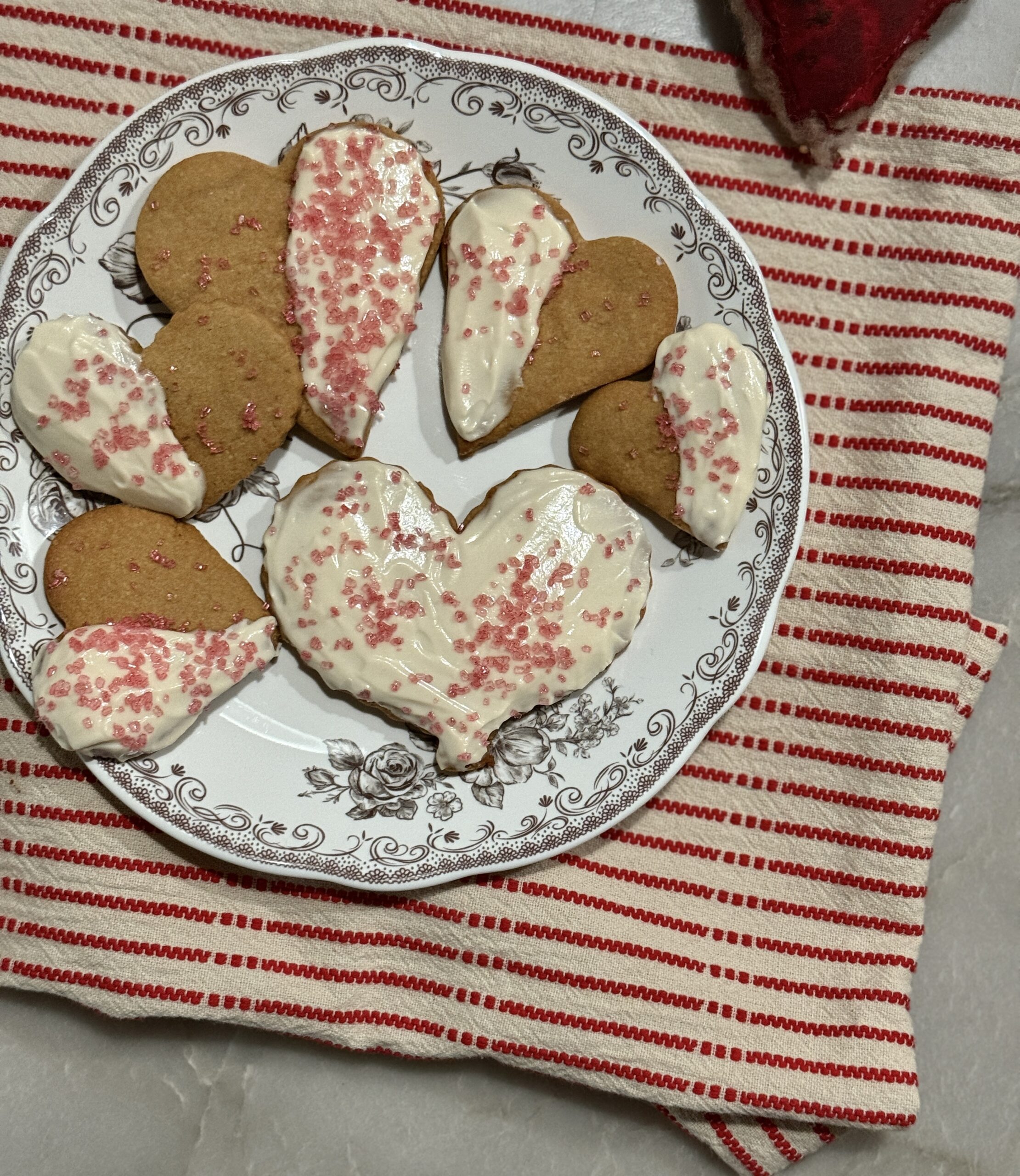 Heart shaped cookies With a maple cream cheese frosting