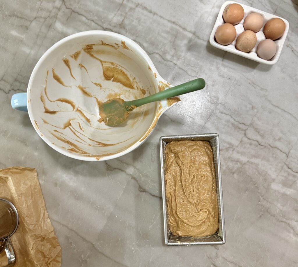 Lemon sour cream pound cake batter