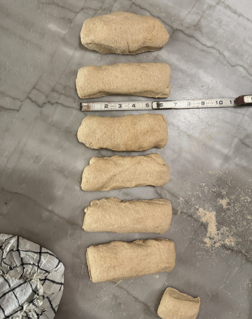 Sub rolls using fresh milled flour
