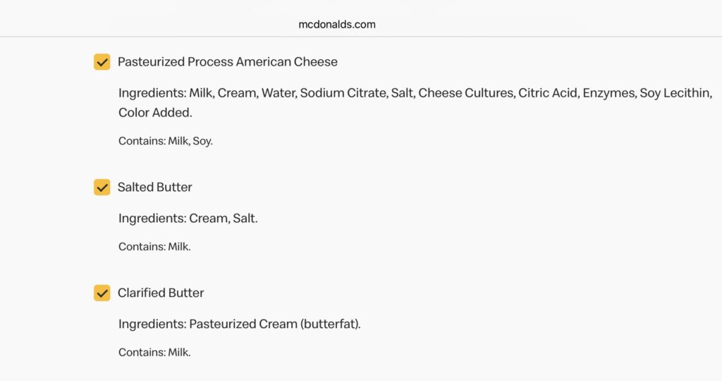 McDonald’s egg McMuffin