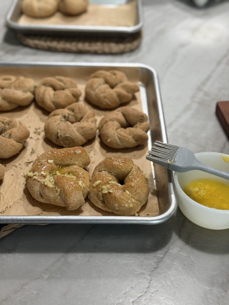 Garlic herb knots