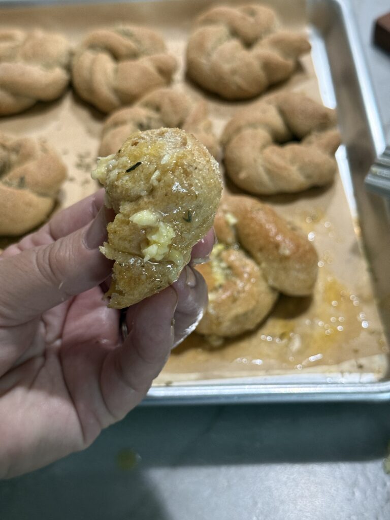 Garlic herb knots