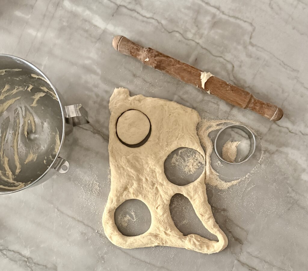 English muffins (using fresh-milled flour)