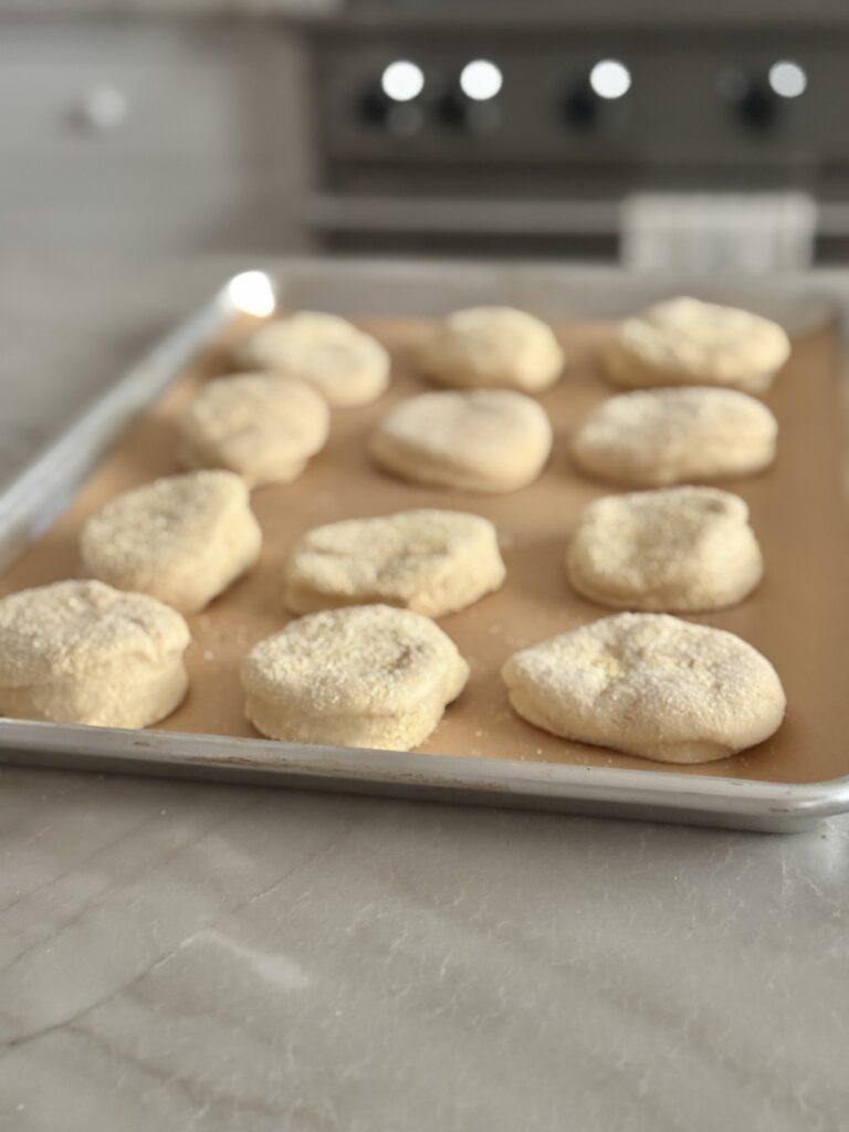 English muffins (using fresh-milled flour)