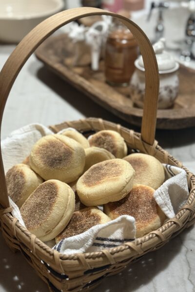 English muffins (using fresh-milled flour)