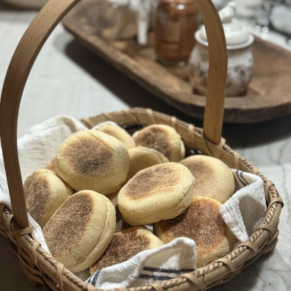 English muffins (using fresh-milled flour)