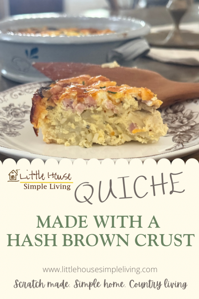 Quiche made with a hash brown crust Pinterest 