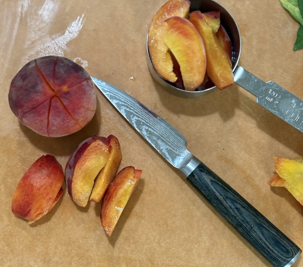 How to freeze fresh picked peaches