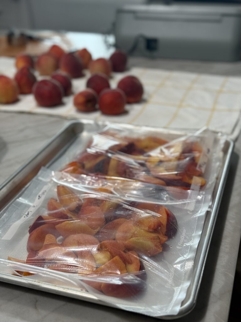 How to freeze fresh picked peaches