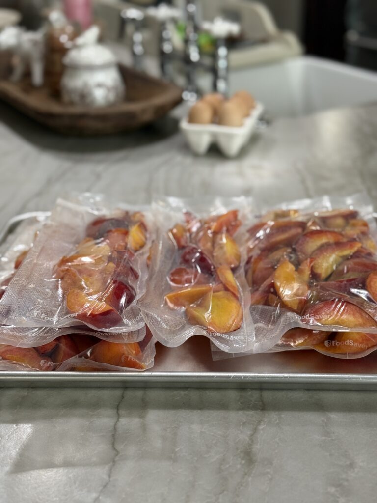 How to freeze fresh picked peaches