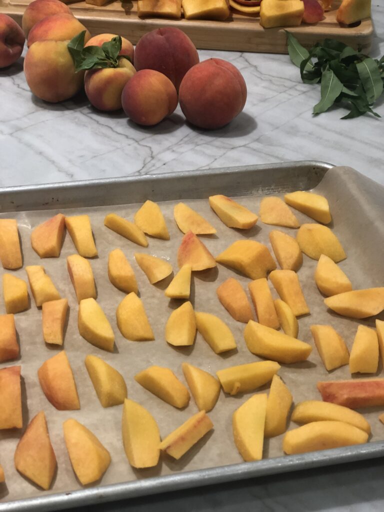How to freeze fresh picked peaches