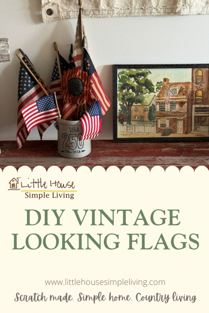 DIY vintage looking flags Pinterest 