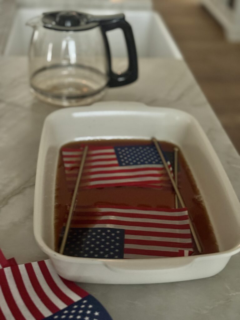 DIY vintage looking flags