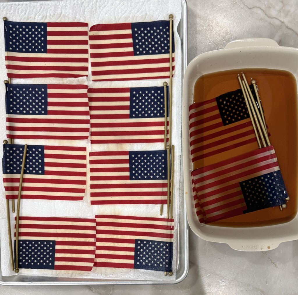 DIY vintage looking flags