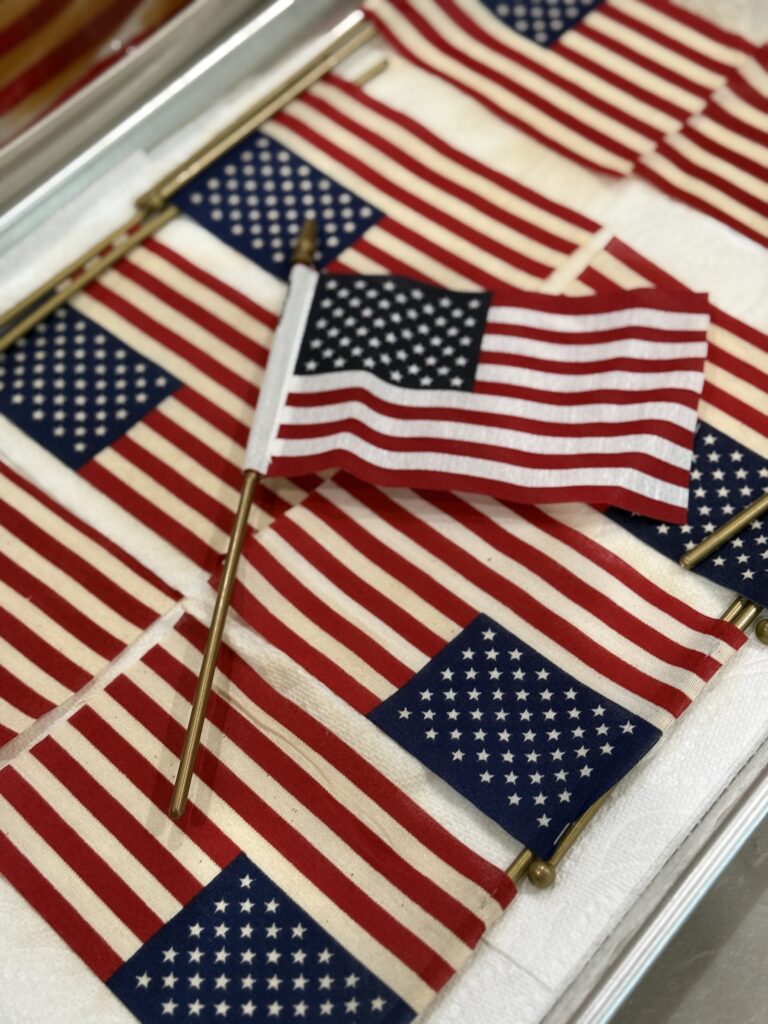 DIY vintage looking flags