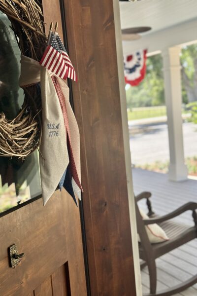 Patriotic front porch decor
