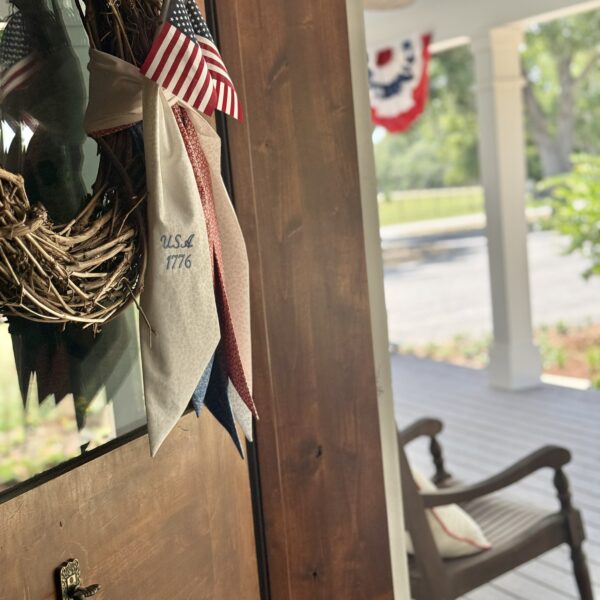 Patriotic front porch decor