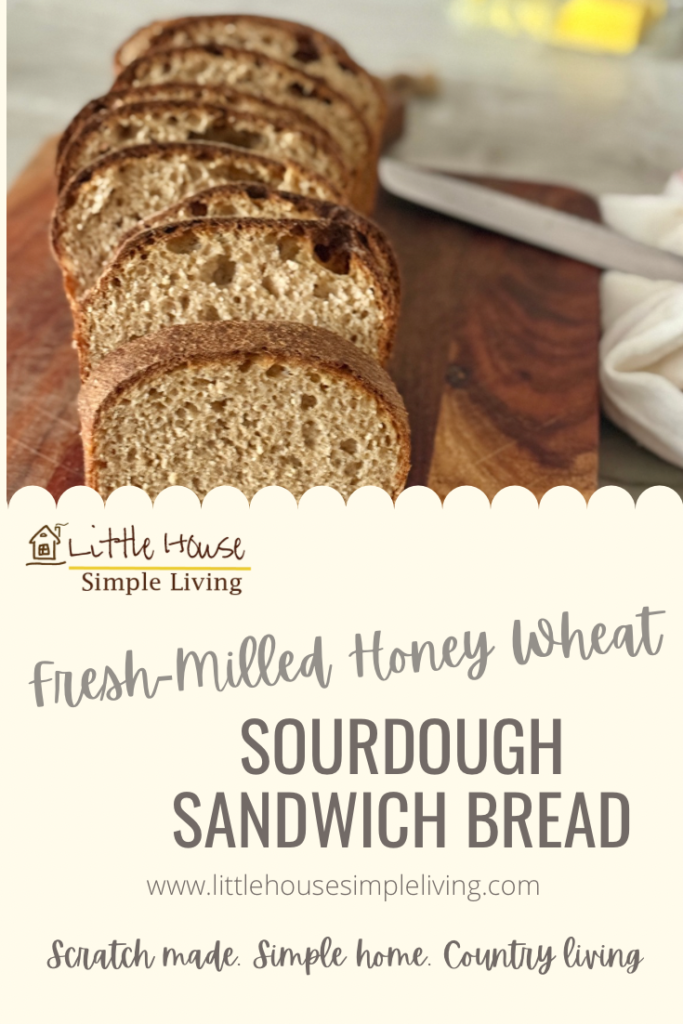 Fresh-milled honey wheat sourdough sandwich bread Pinterest