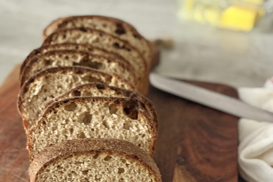fresh-milled sourdough sandwich bread