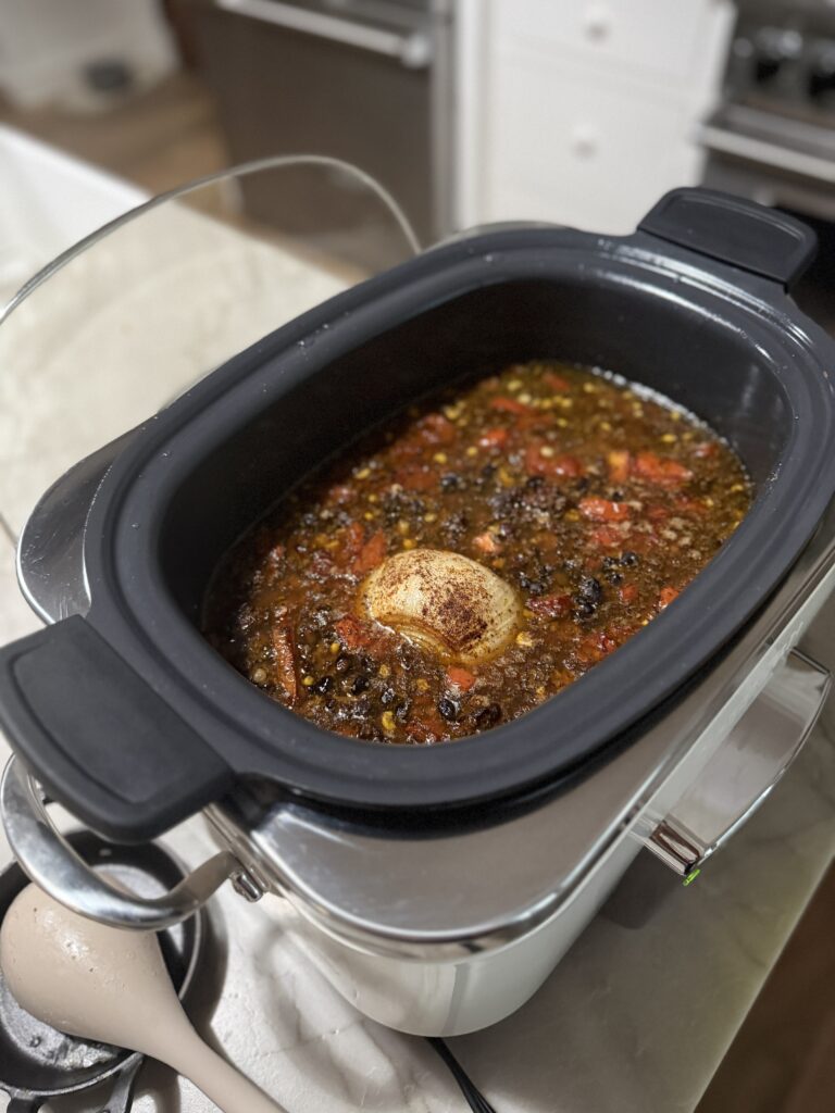 Slower cooker Mexican beef soup