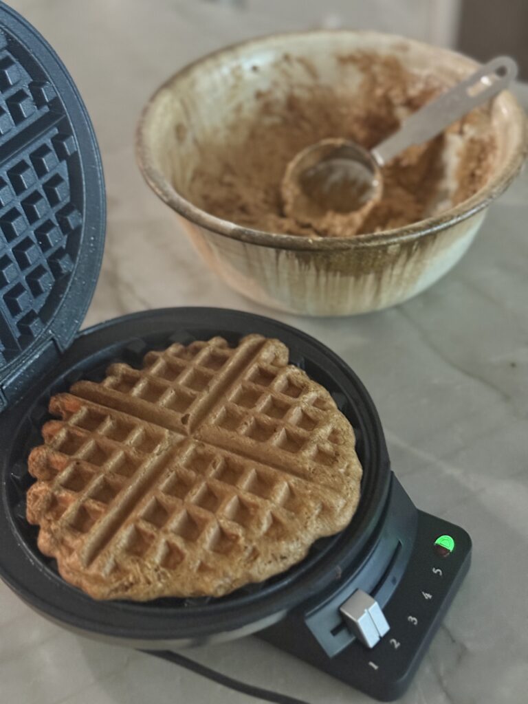 Pumpkin protein waffles