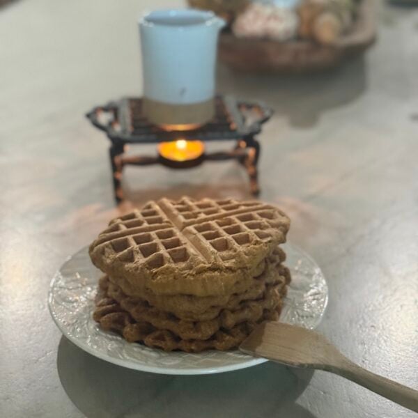 Pumpkin protein waffles