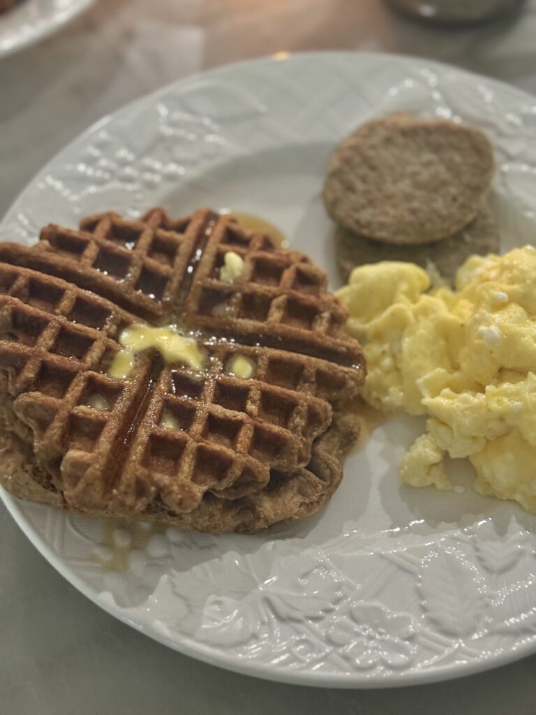 Pumpkin protein waffles