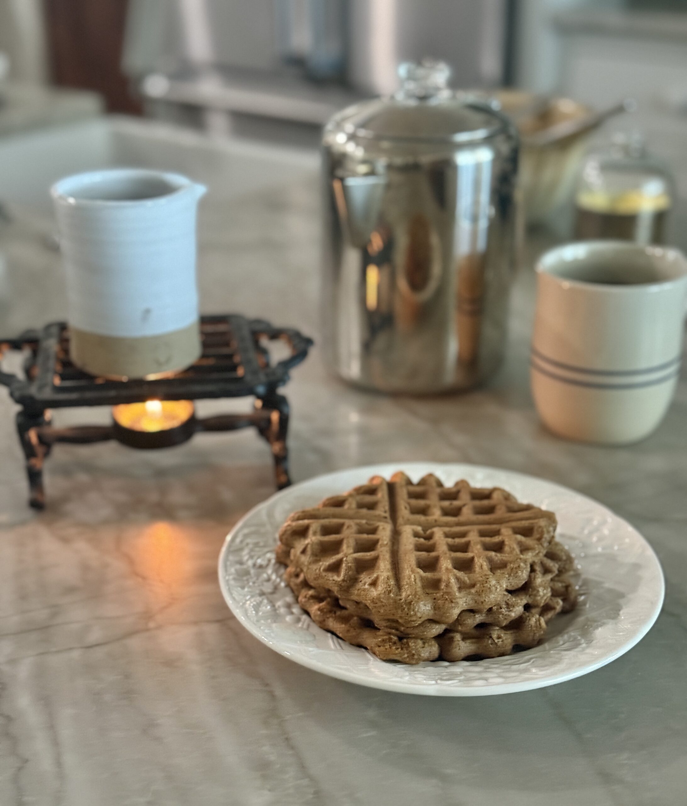 Pumpkin protein waffles