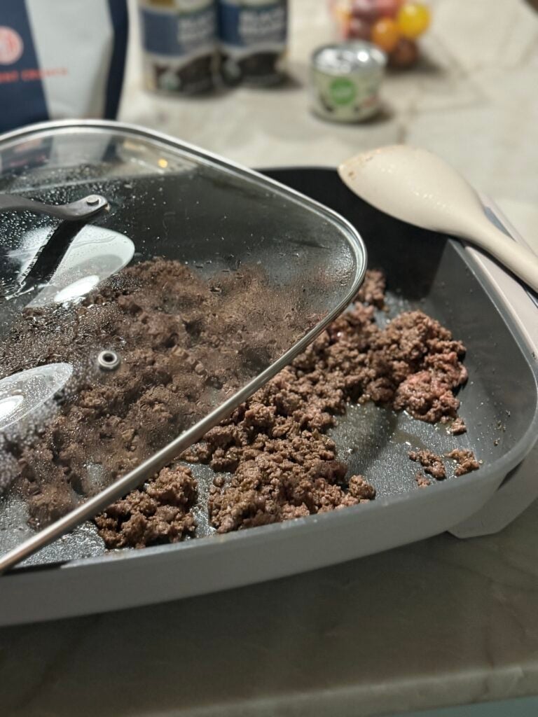 Cooked ground beef