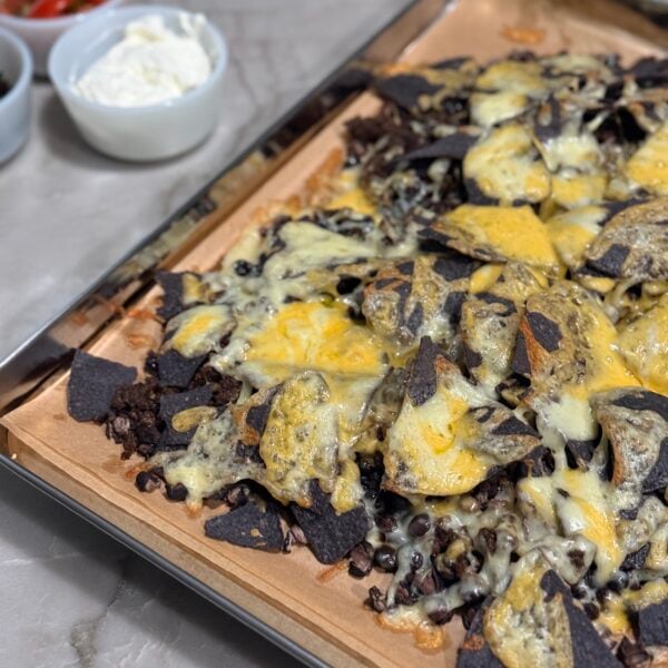 Sheet pan beef nachos