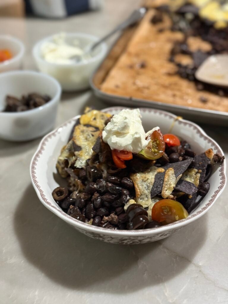 Sheet pan beef nachos